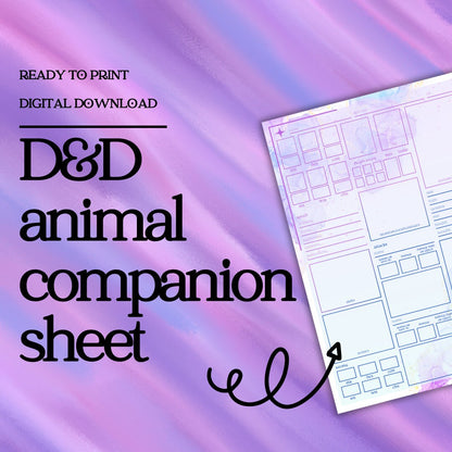 Animal Companion Sheet - resin tabletop miniature front view