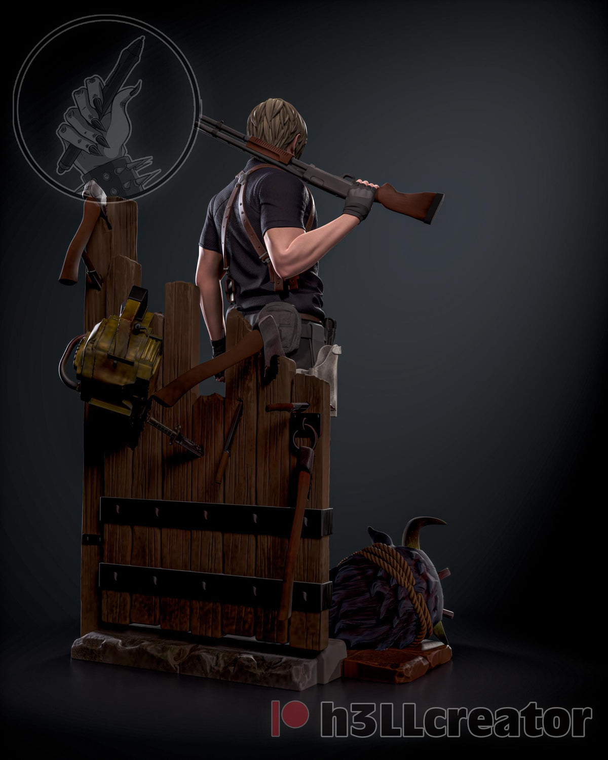 Leon Kennedy Residual Evil 4 Remake Figure - resin miniature view 5