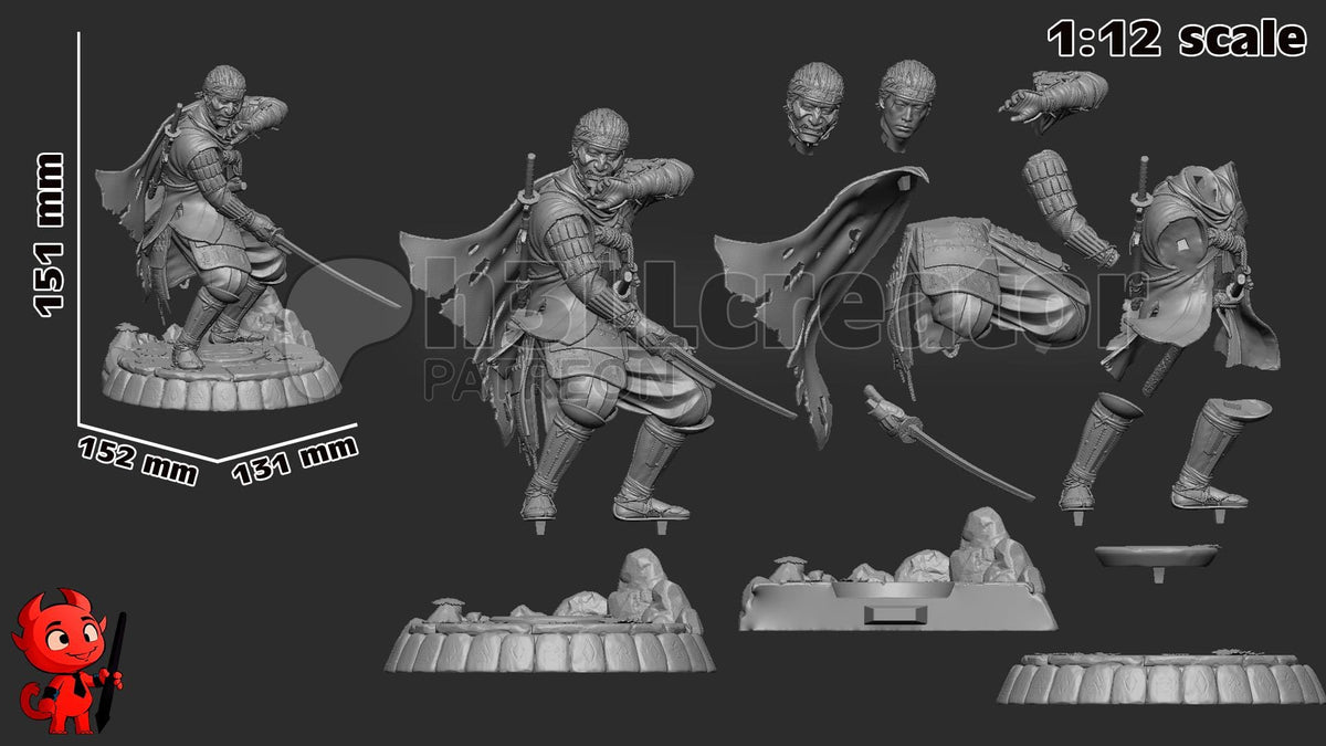 Jin Sakai Ghost of Tsushima Figure - resin miniature view 8