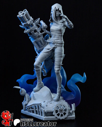 Jinx Figure - Arcane - resin tabletop miniature alternate angle
