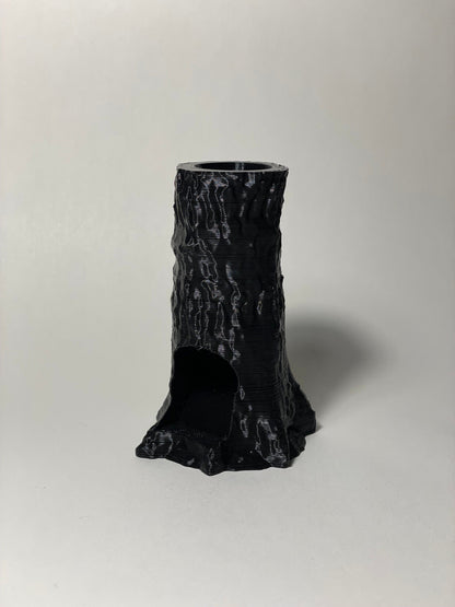Tree Stump Dice Tower - 3D printed miniature detail view