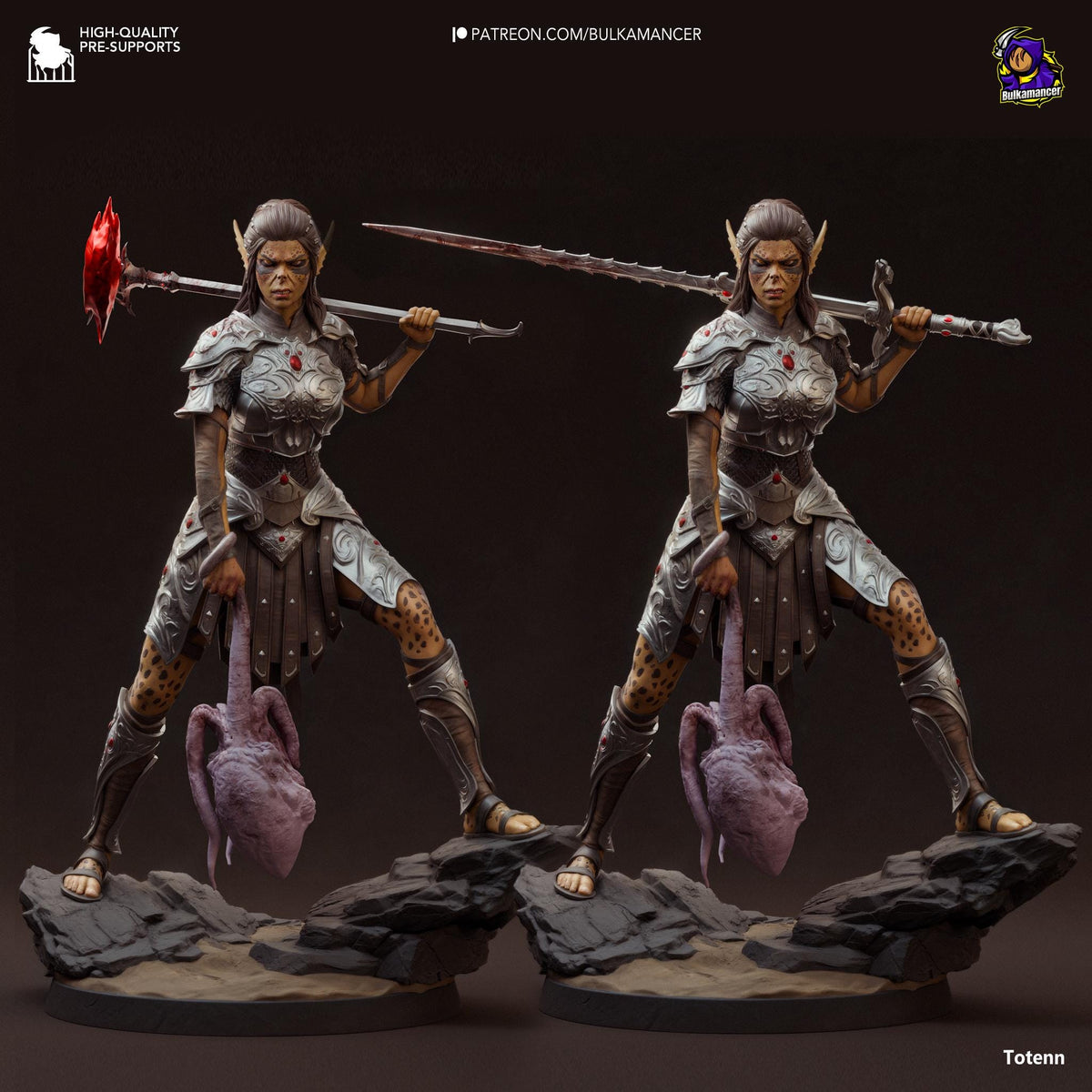 Lae'zel Figure - Baldur's Gate 3 - paintable tabletop miniature product view