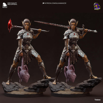 Lae'zel Figure - Baldur's Gate 3 - paintable tabletop miniature product view