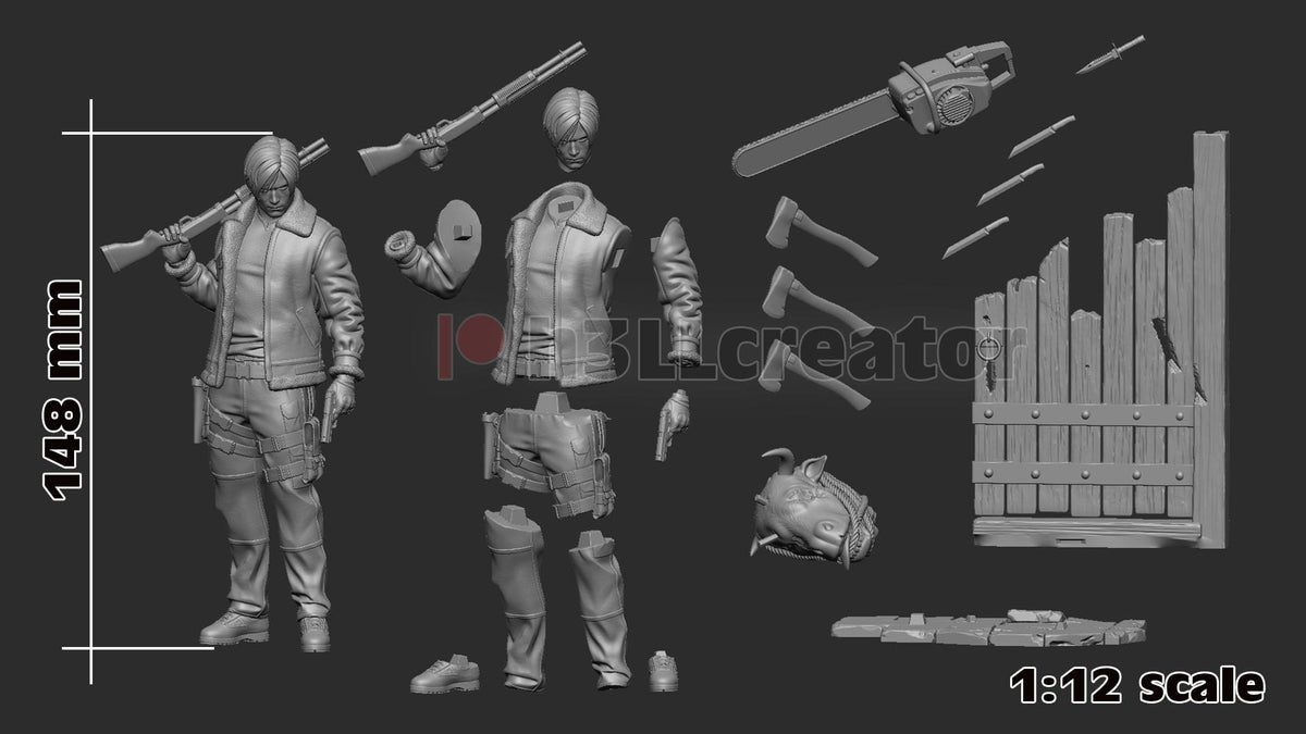 Leon Kennedy Residual Evil 4 Remake Figure - resin miniature view 8
