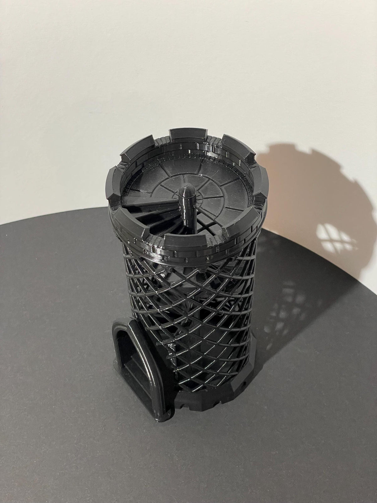 Gothic Castle Dice Tower - 3D printed miniature detail view