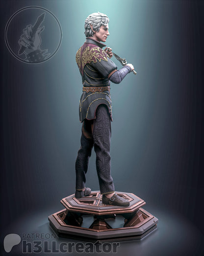 Astarion Figure - Baldur's Gate 3 - paintable tabletop miniature product view