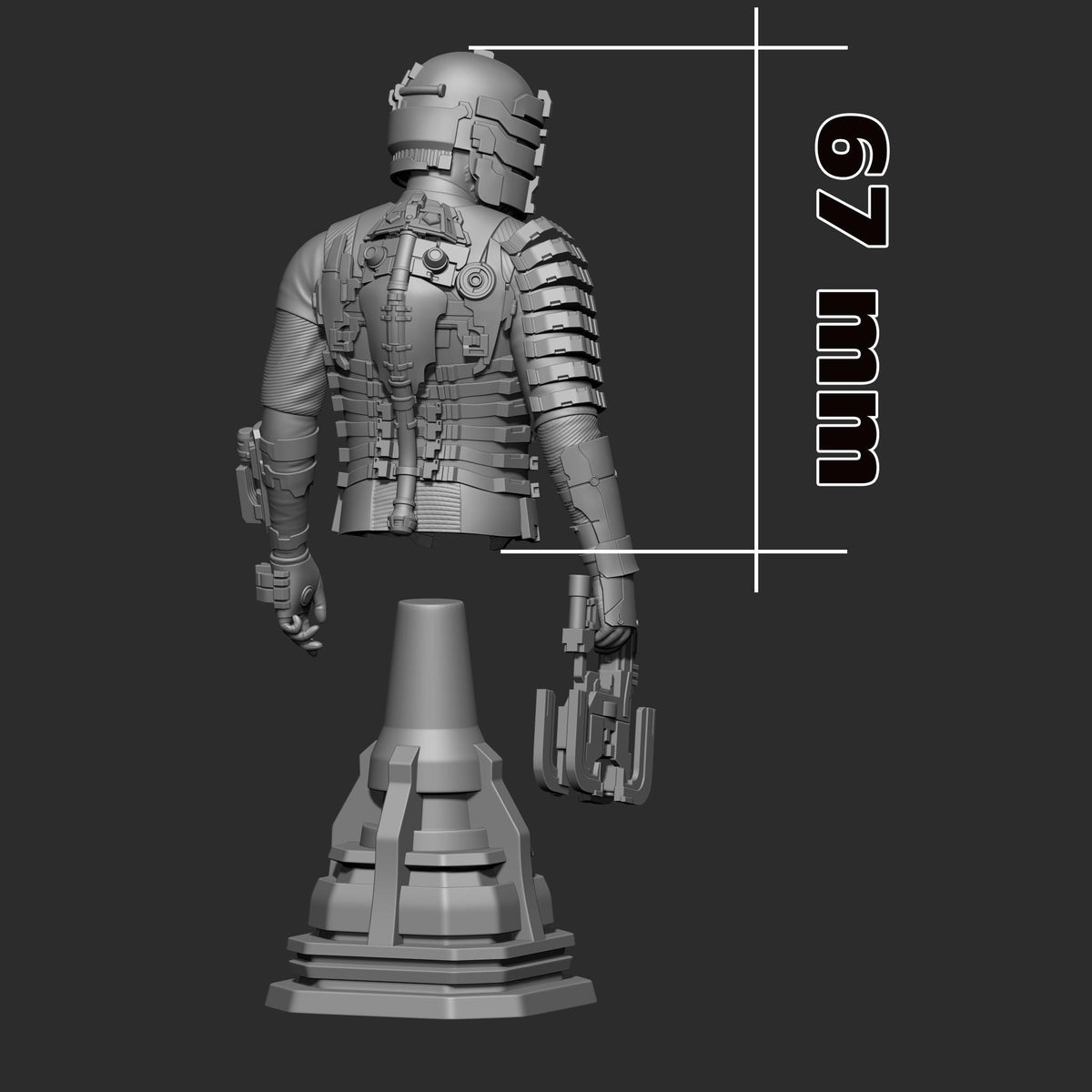 Isaac Clarke Dead Space Bust - paintable tabletop miniature product view