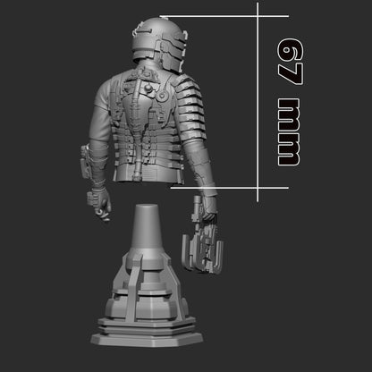 Isaac Clarke Dead Space Bust - paintable tabletop miniature product view