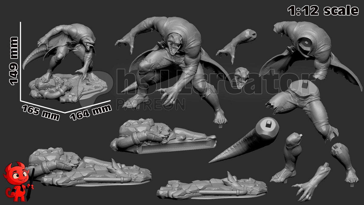 Lizard Dr. Curtis "Curt" Connors Figure - Spider-Man - resin miniature view 5