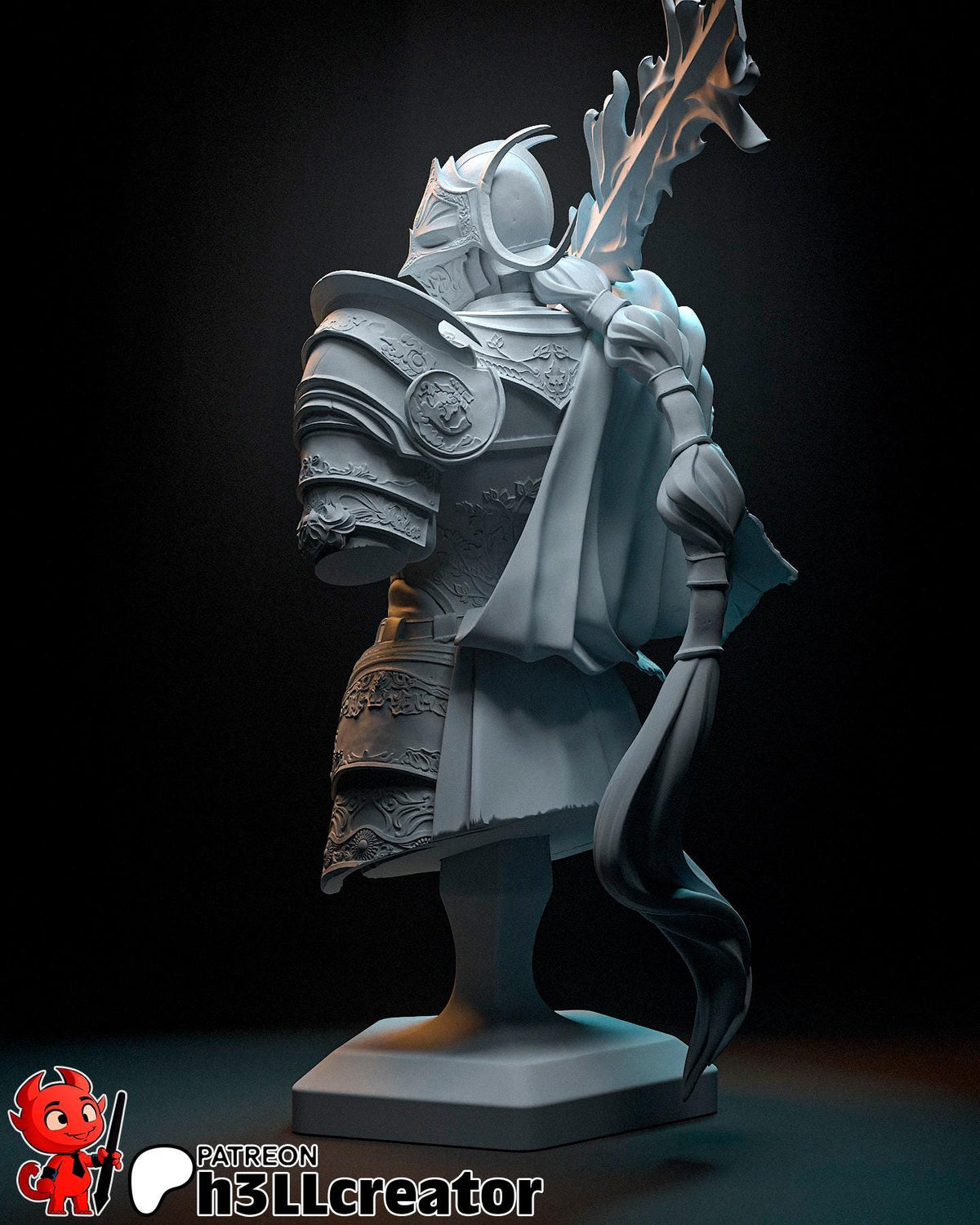 Rellana Bust - Elden Ring - resin tabletop miniature alternate angle