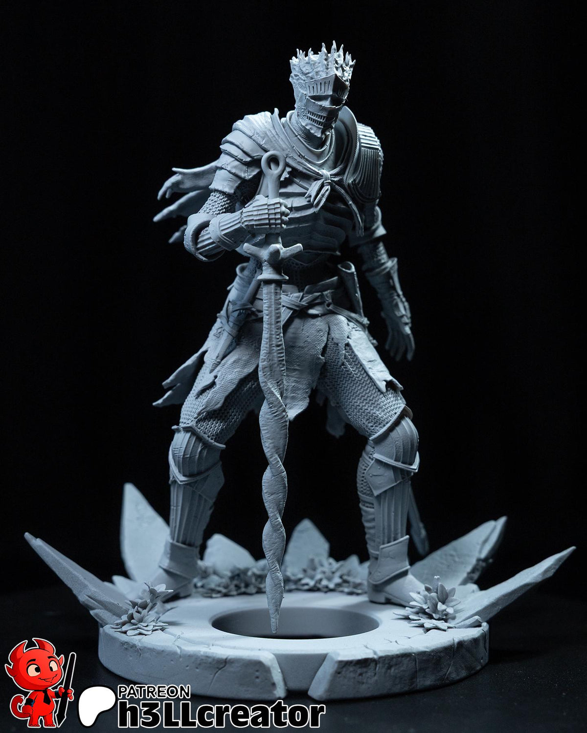 Soul of Cinders Figure - Dark Souls 3 - paintable tabletop miniature product view
