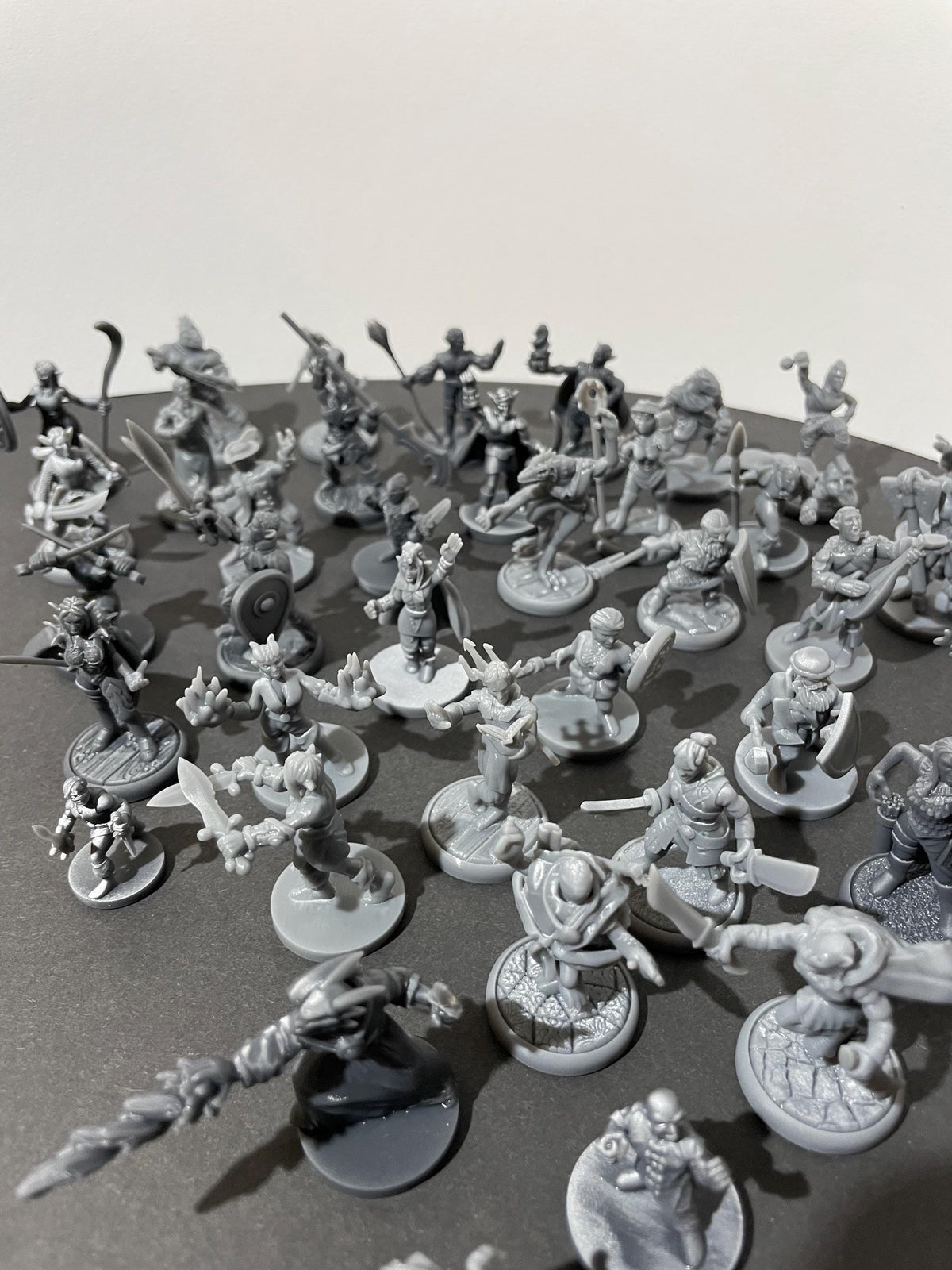 47 Miniature Set - Various Races and Classes - 3D printed miniature detail view
