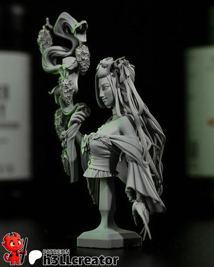 Fearne Bust - resin tabletop miniature alternate angle