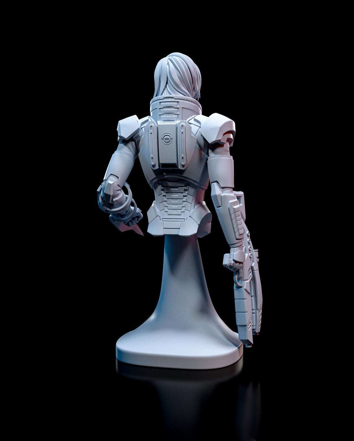 Commander Shepard female Bust - Mass Effect - resin tabletop miniature alternate angle