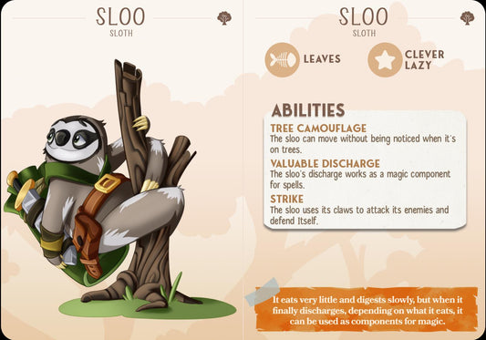 Sloth Animal Companion Miniature - resin tabletop miniature alternate angle