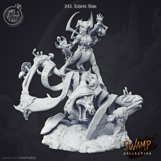 Female Cleric Miniature - resin tabletop miniature alternate angle