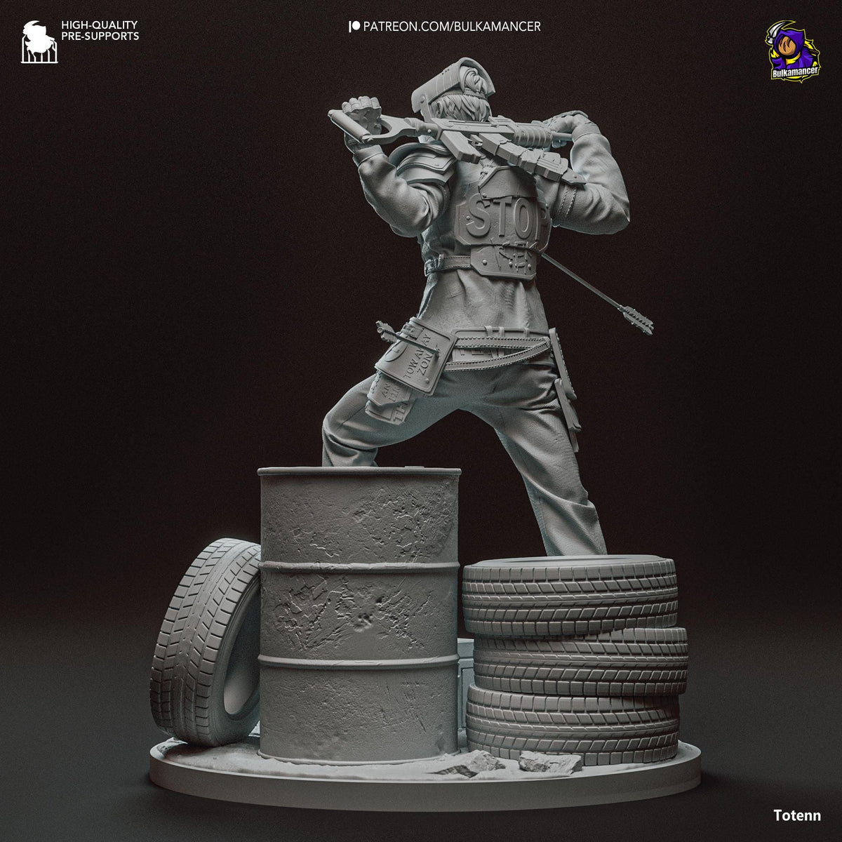 Survivor Rust Figure - paintable tabletop miniature product view