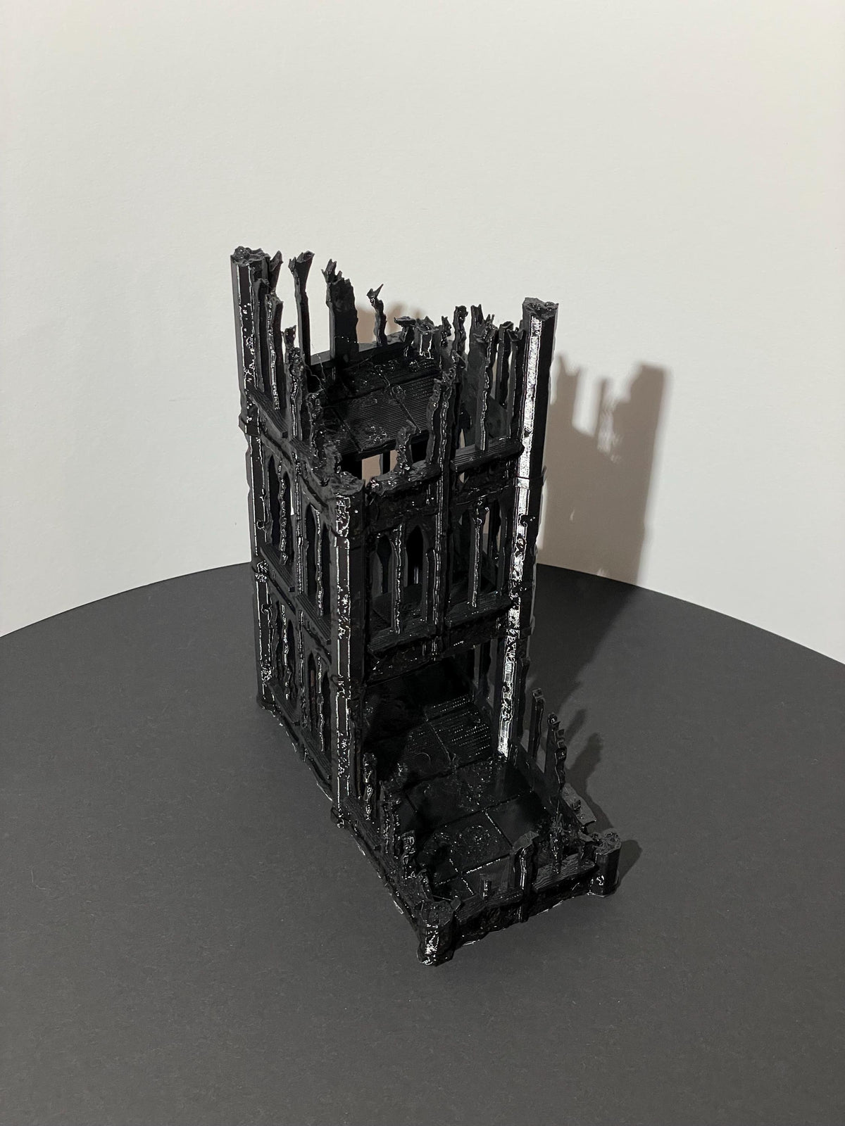 Ancient Gothic Ruin Dice Tower - paintable tabletop miniature product view