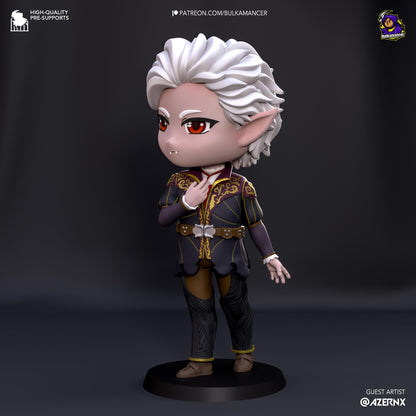 Astarion Chibi Figure - Baldur's Gate 3 - resin tabletop miniature alternate angle