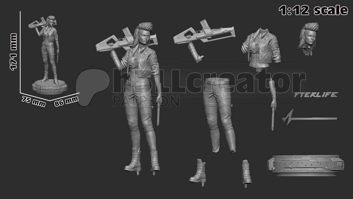 Rogue Amendiares Figure - Cyberpunk 2077 - resin miniature view 8