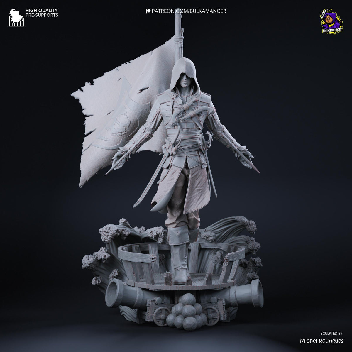 Edward Kenway Assassin's Creed Black Flag Figure - paintable tabletop miniature product view