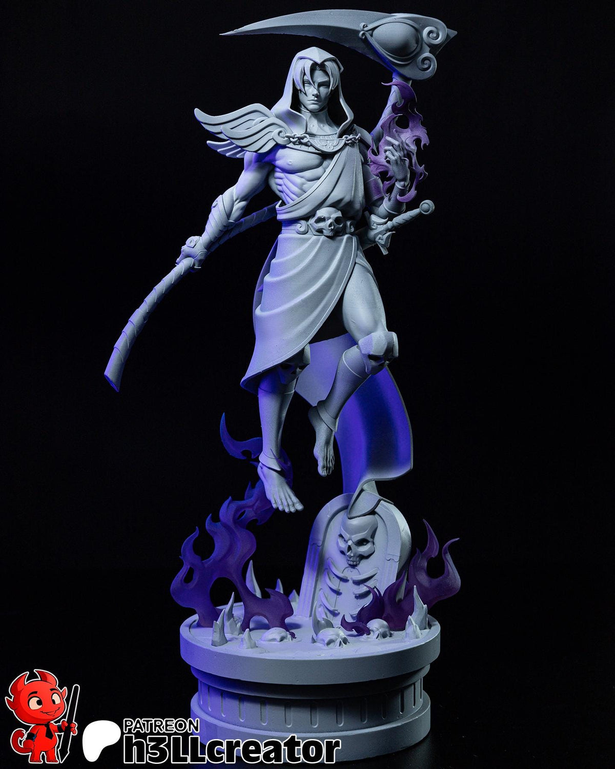 Thanatos Figure - Hades - resin tabletop miniature alternate angle