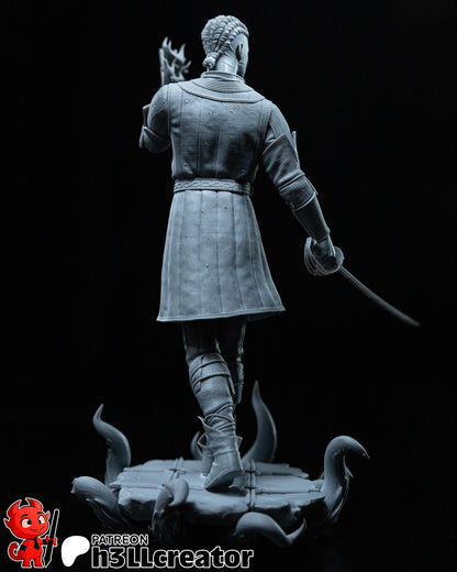 Wyll Figure - Baldur's Gate 3 - 3D printed miniature detail view