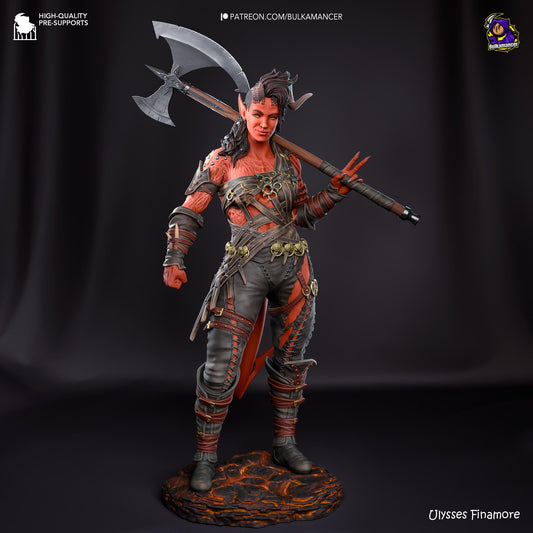 Karlach Figure - Baldur’s Gate 3 - resin tabletop miniature front view
