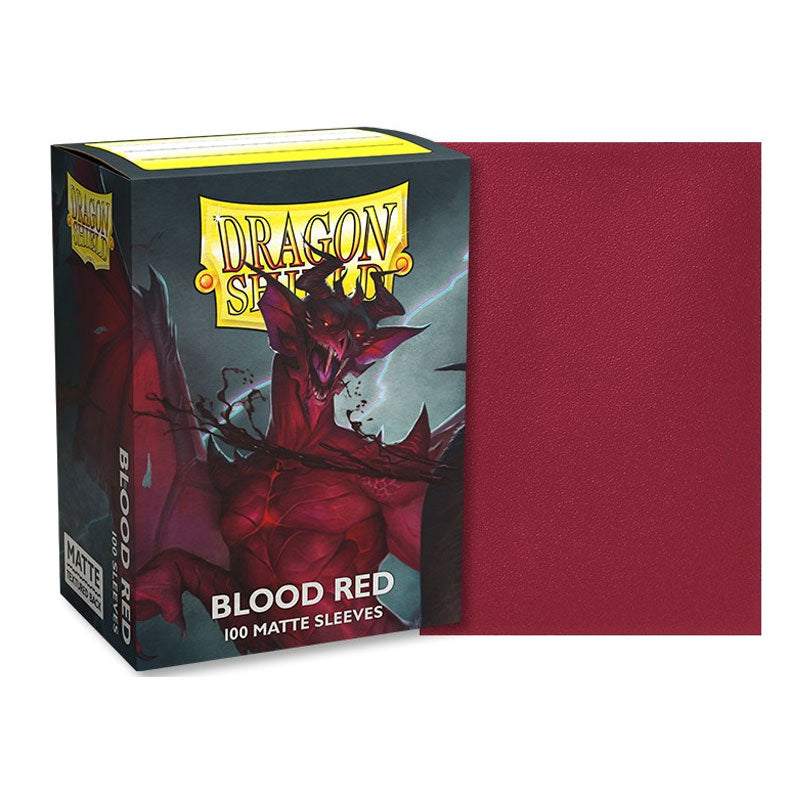 Dragon Shield Standard Matte Sleeves - Blood Red - sealed card game product image