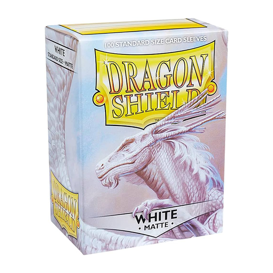 Dragon Shield Standard Matte Sleeves - White - sealed card game product image