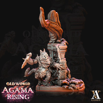 Agama Chameleons Fantasy Miniatures - resin tabletop miniature alternate angle