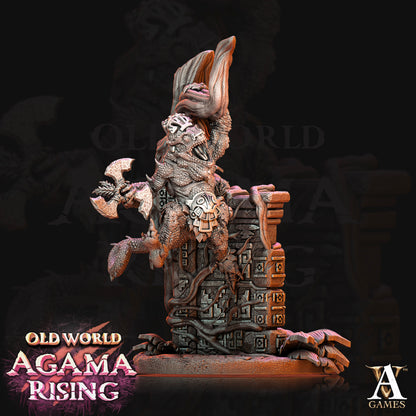 Agama Chameleons Fantasy Miniatures - 3D printed miniature detail view