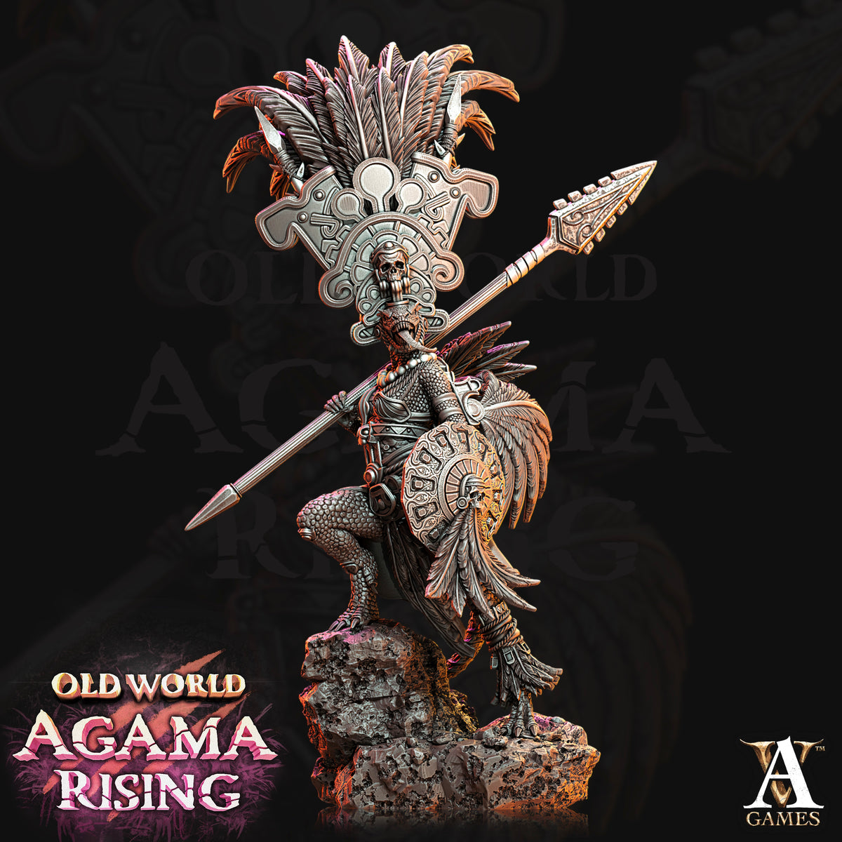 Agama Sundancers Fantasy Miniatures - 3D printed miniature detail view