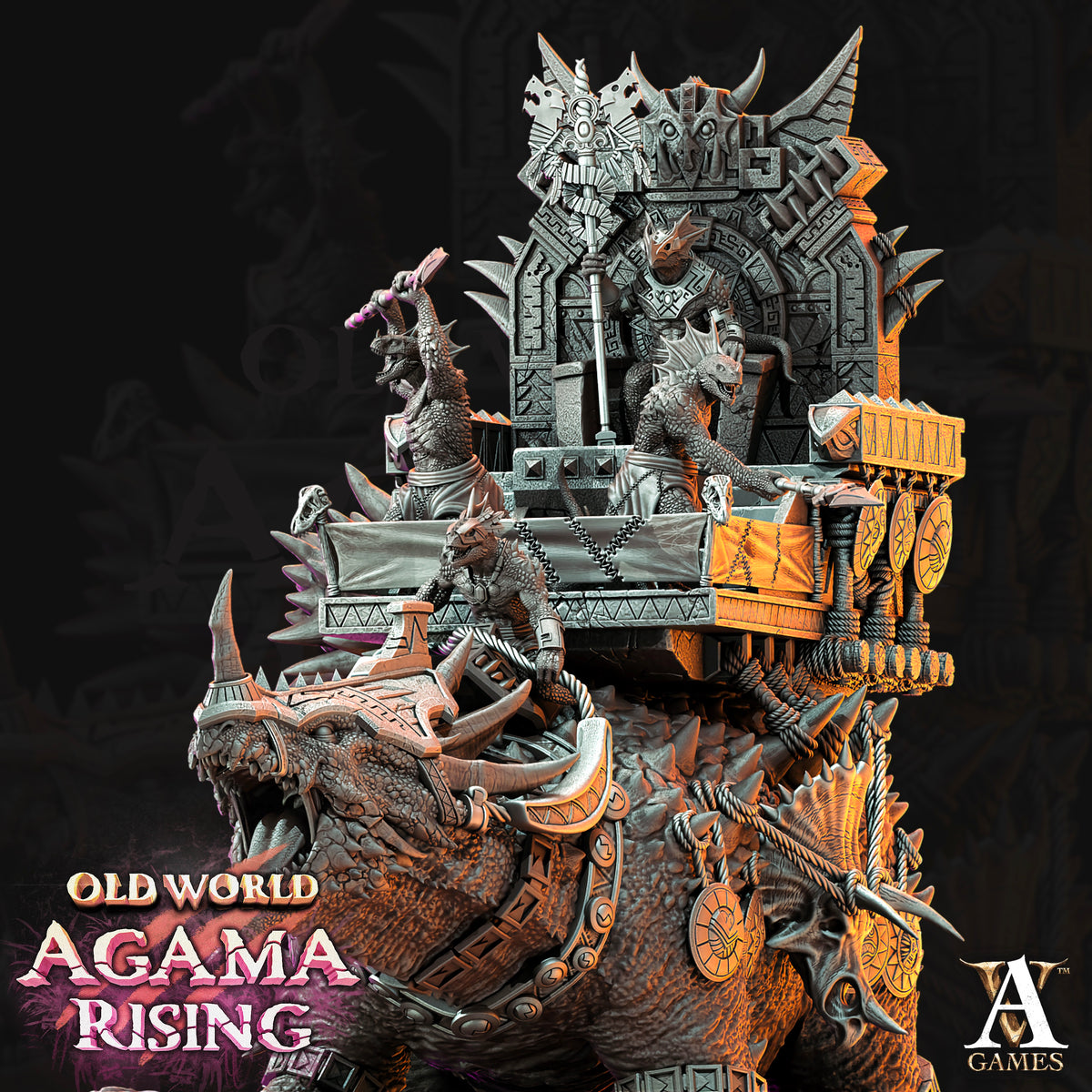 Titanoceratus Warband Fantasy Miniatures - resin tabletop miniature front view