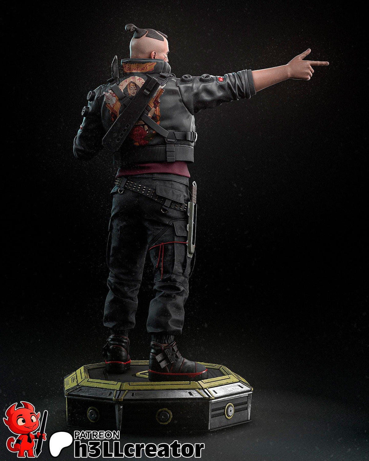 Jackie Welles Figure - Cyberpunk 2077 - resin miniature view 5