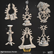 High Sanctuary Terrain Miniature - resin tabletop miniature front view