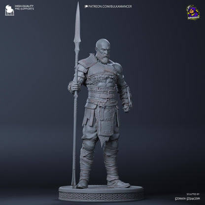Kratos God of War Figure - paintable tabletop miniature product view