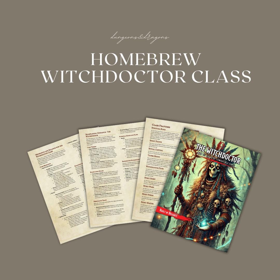 Homebrew Witchdoctor Class Guide - digital download preview