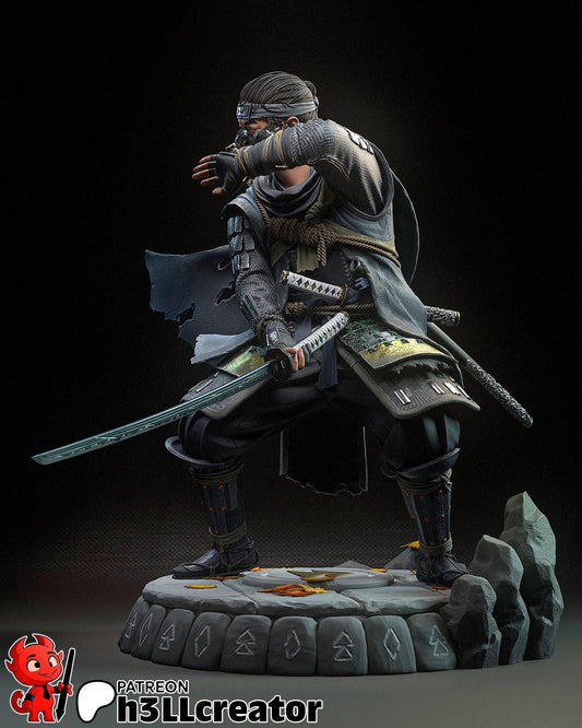 Jin Sakai Ghost of Tsushima Figure - resin tabletop miniature alternate angle