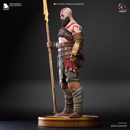 Kratos God of War Figure - 3D printed miniature detail view