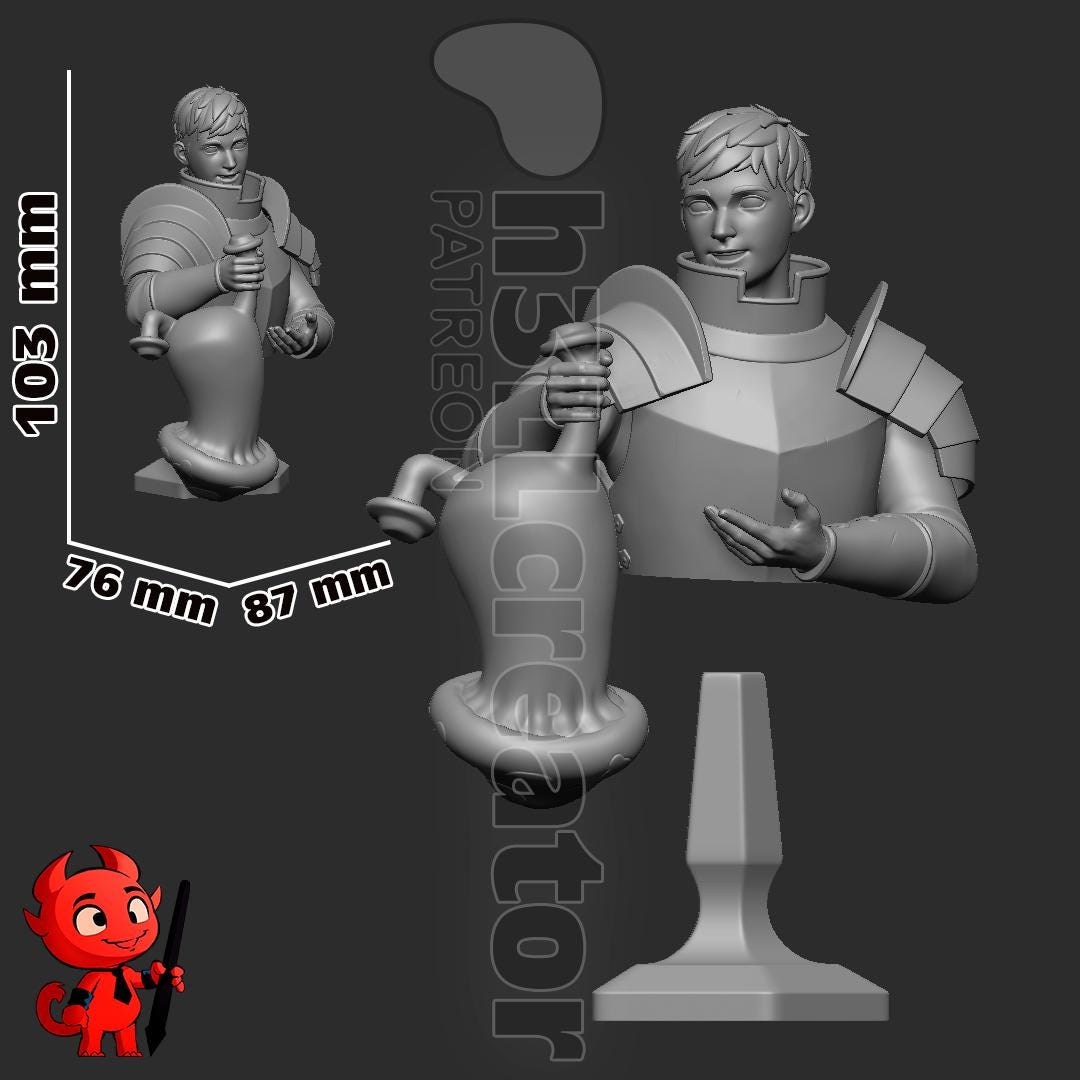 Laios Touden Bust - Delicious in Dungeon - resin miniature view 5