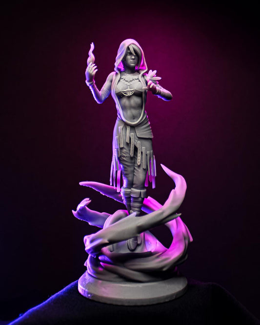 Morrigan Figure - Mass Effect - resin tabletop miniature front view