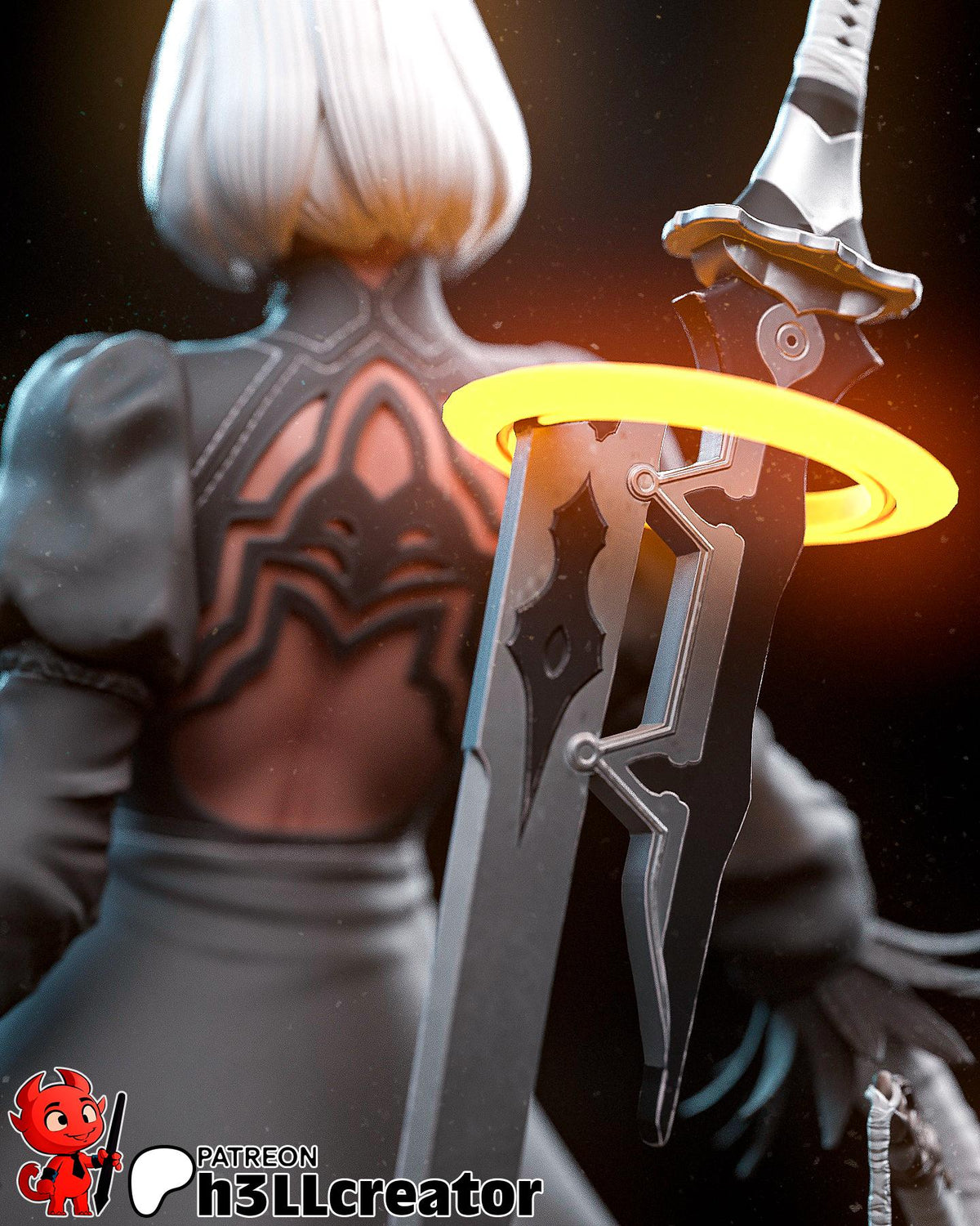 2B YoRHa No. 2 Type B Figure - resin miniature view 7