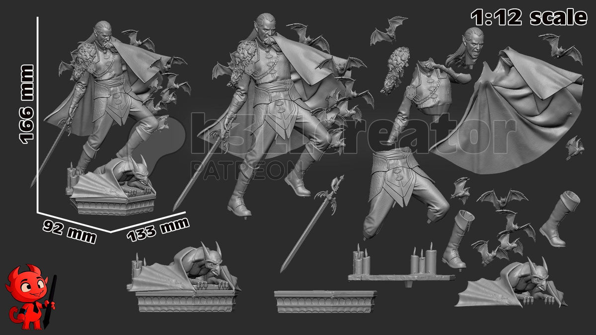 Strahd von Zarovich Curse of Strahd Figure - resin miniature view 7