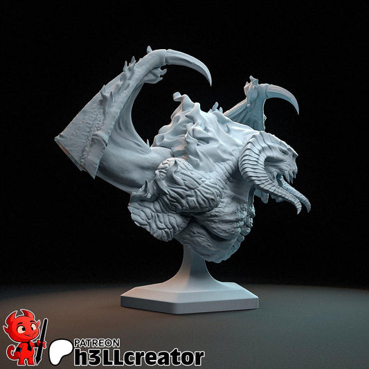 Balrog Bust - The Lord of the Rings - resin tabletop miniature alternate angle