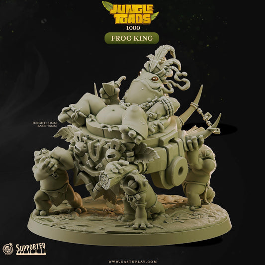 Grung King Miniature - resin tabletop miniature front view