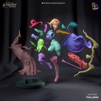 High Elf Archer Figure - Goblin Slayer - resin miniature view 8