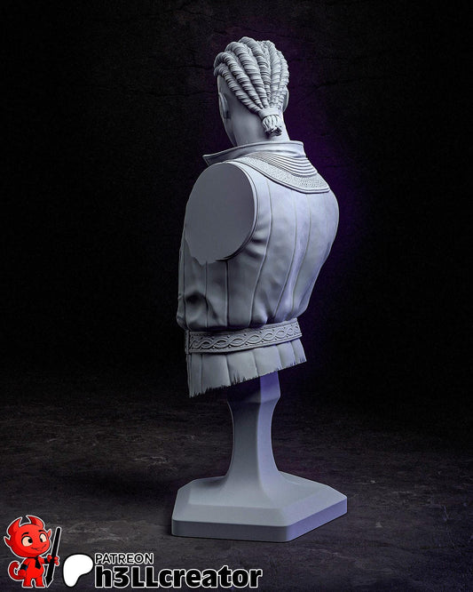 Wyll Bust - Baldur's Gate 3 - resin tabletop miniature alternate angle