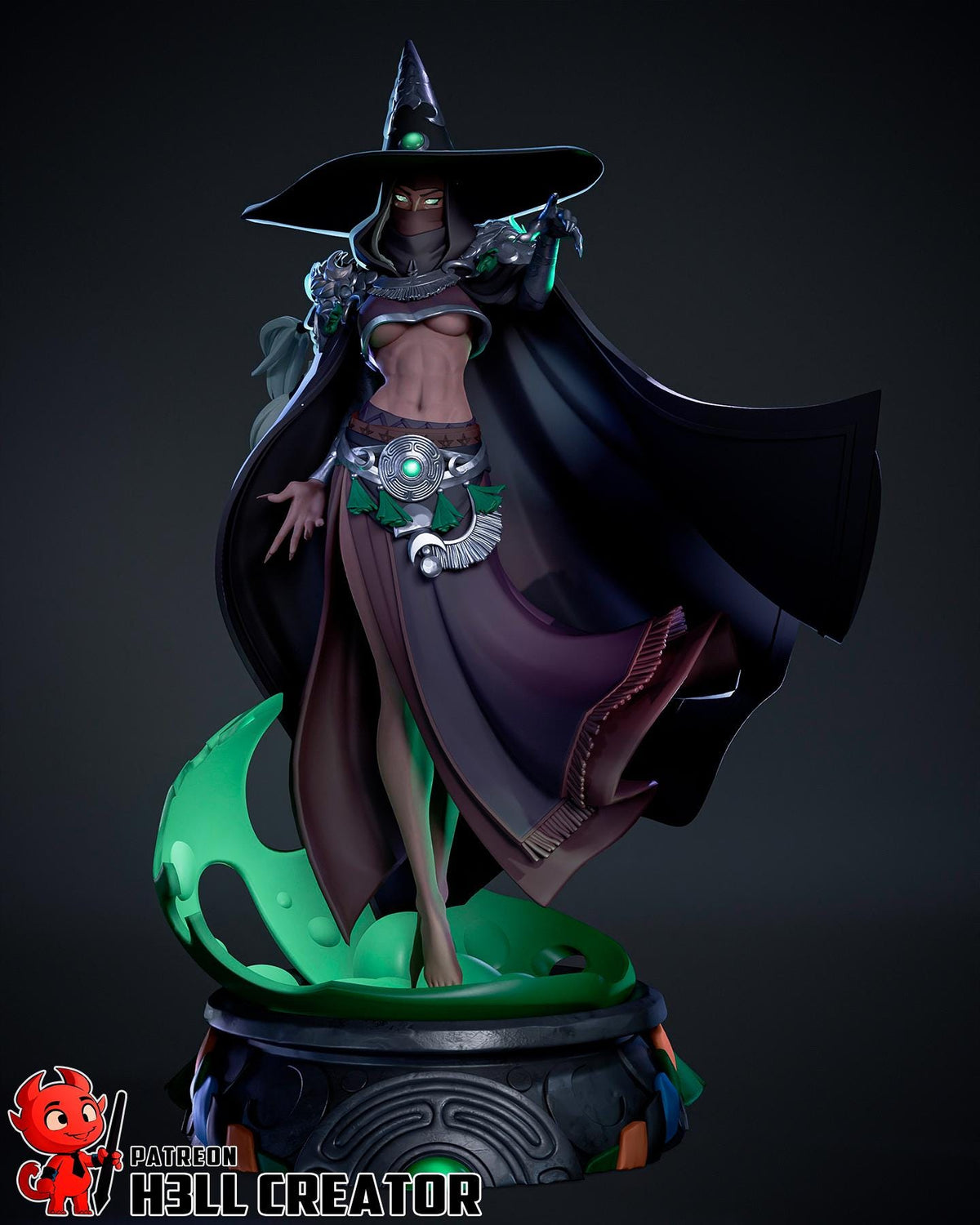 Hecate 2 Figure - Hades - resin tabletop miniature alternate angle
