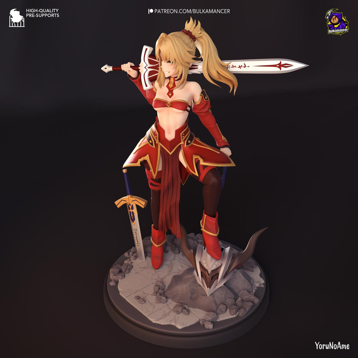 Mordred Fate Figure - resin tabletop miniature alternate angle